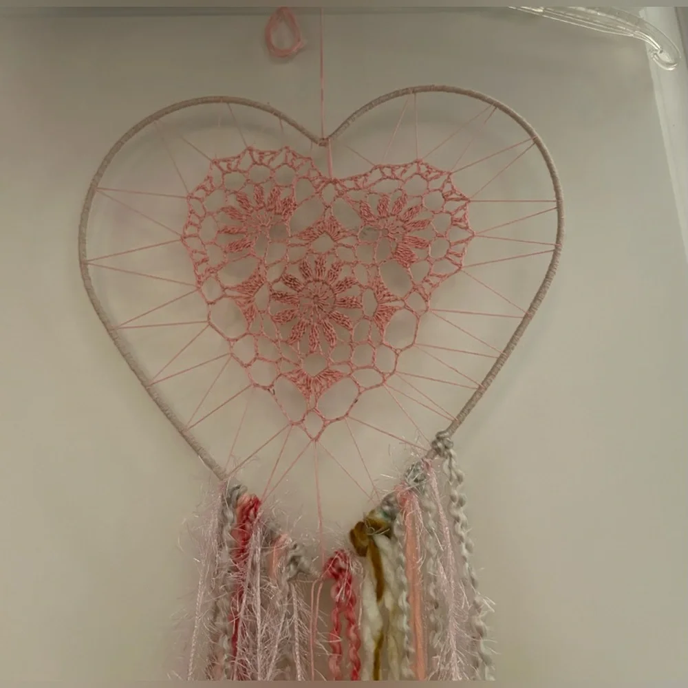 Handmade Crochet Heart Dreamcatcher - Large 33